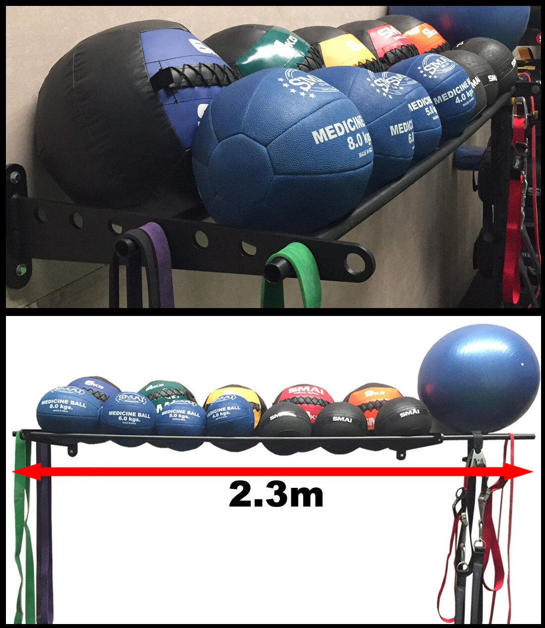 Exercise Ball Storage Rack Wall Mounted