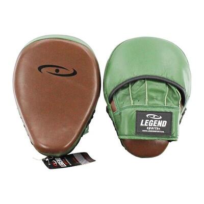 Pro line focus pads stootkussen army/bruin leer - gemaakt van runderleder -