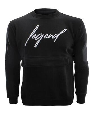 Signature milano sweater zwart – unisex voor fitness en hardlopen