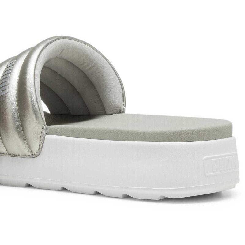 Slapi femei Puma Karmen Slide Puffy, Gri