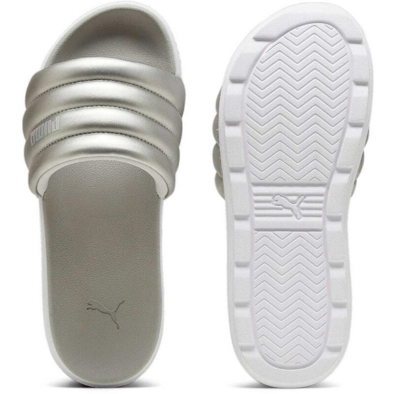 Slapi femei Puma Karmen Slide Puffy, Gri