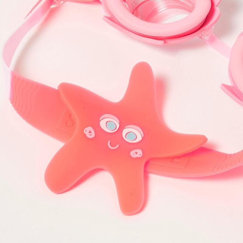 Melody the Mermaid Kids' Mini Swim Goggles - Neon Strawberry