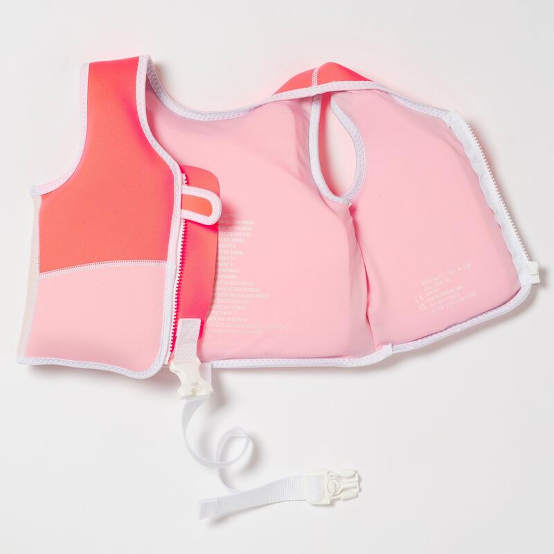 Melody the Mermaid Swim Vest (1-2 y/o) - Neon Strawberry