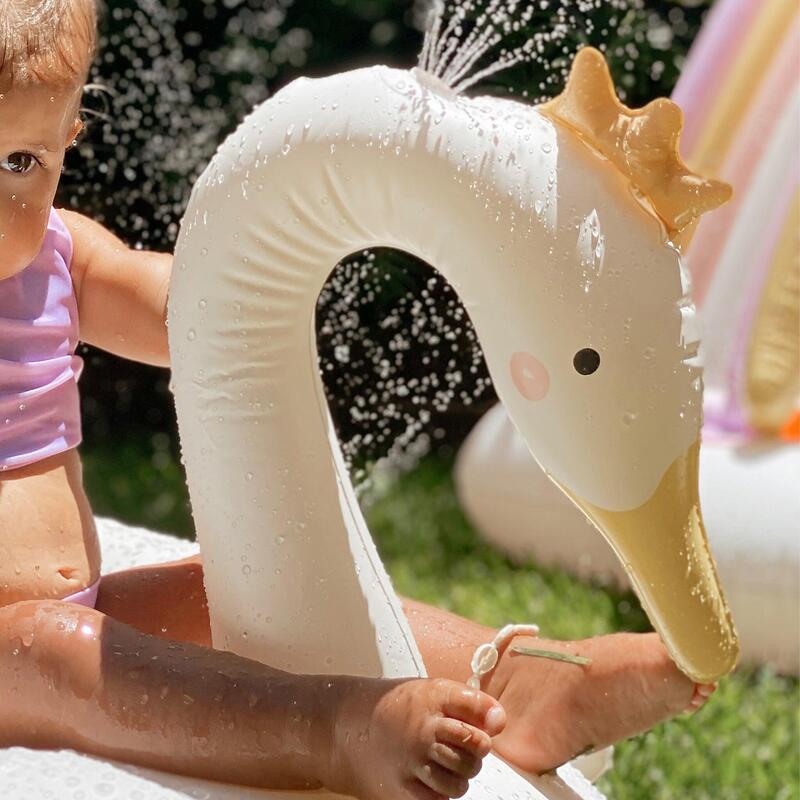 Kids' Inflatable Seat Swim Ring - Sprinkler Princess Swan