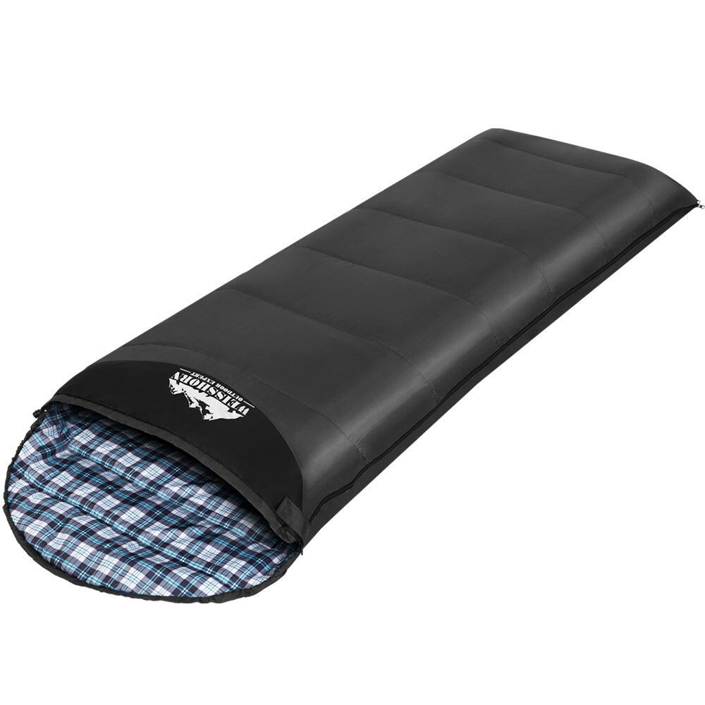 Single Thermal Sleeping Bag for Camping - Grey