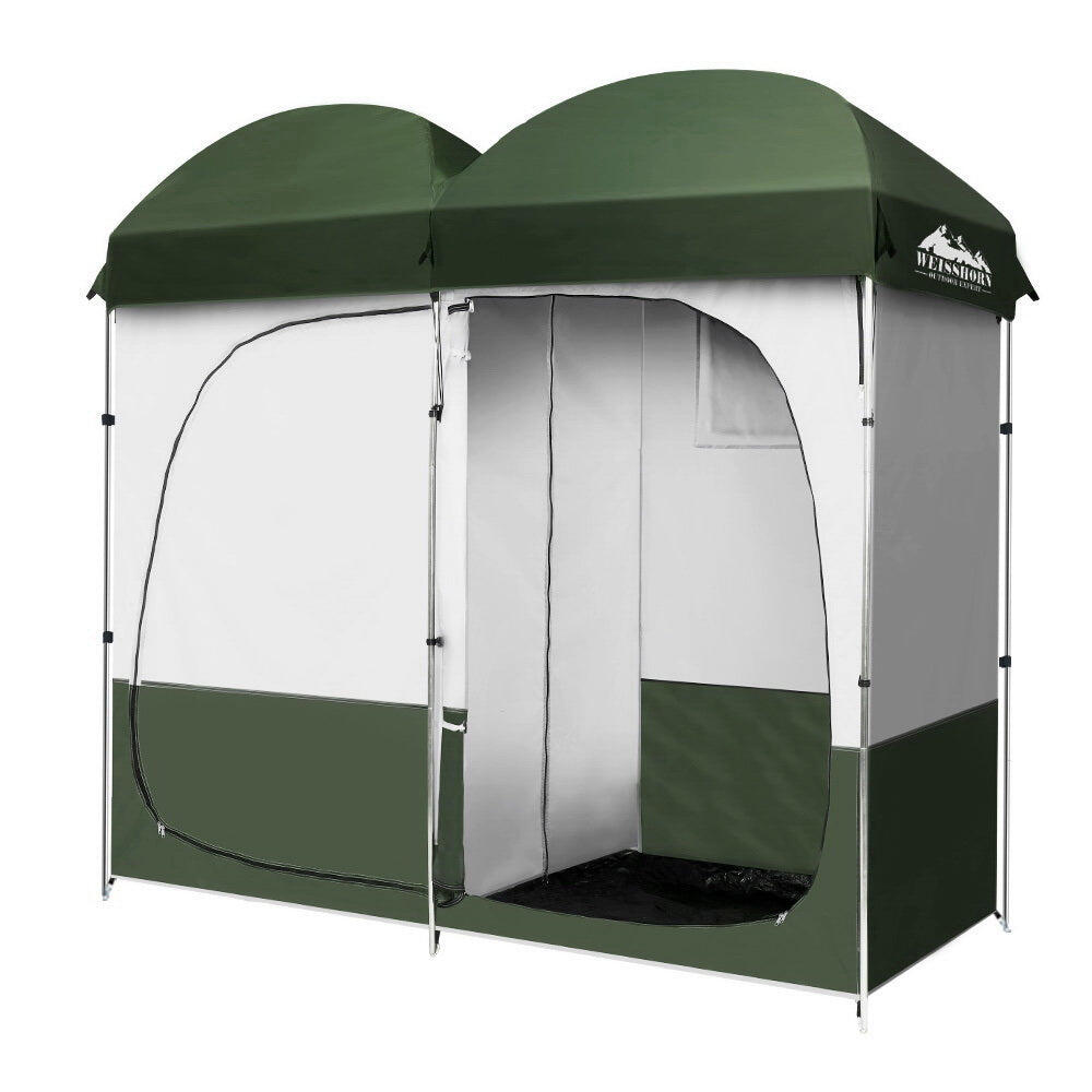Double Camping Shower Toilet Tent for Outdoor