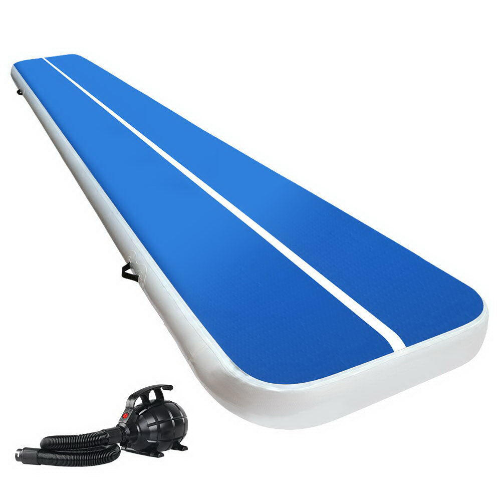 Everfit X1M Inflatable Air Track Mat 20CM Thick with Pump  Blue