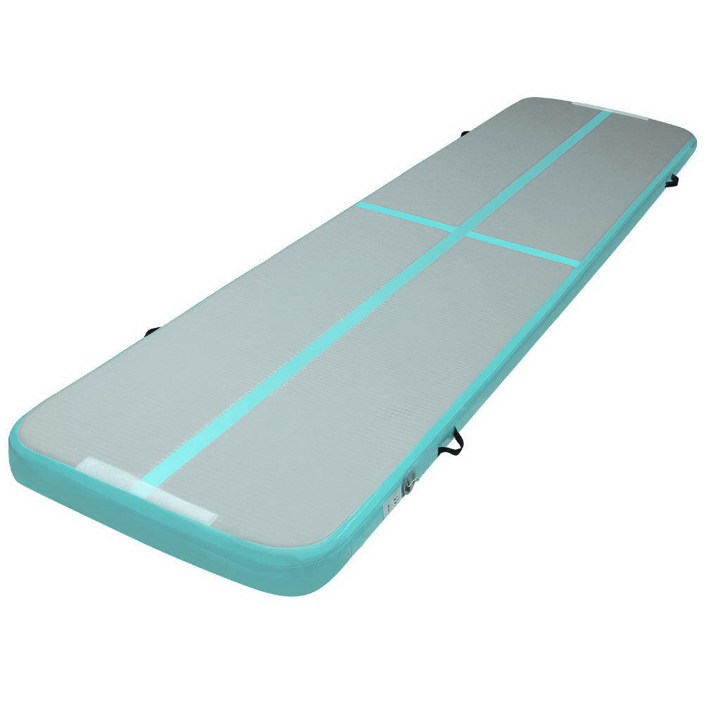 Everfit 4X1M Inflatable Air Track Mat Tumbling Floor Home Gymnastics Green