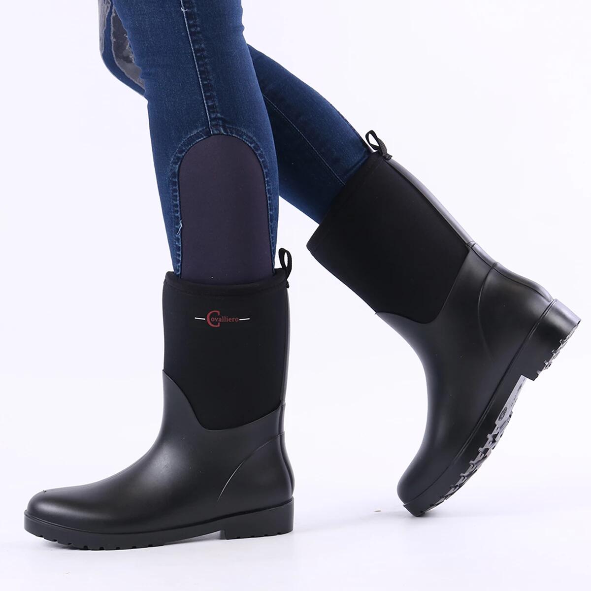 COVALLIERO Gummistiefel Neolite halbhoch Schwarz