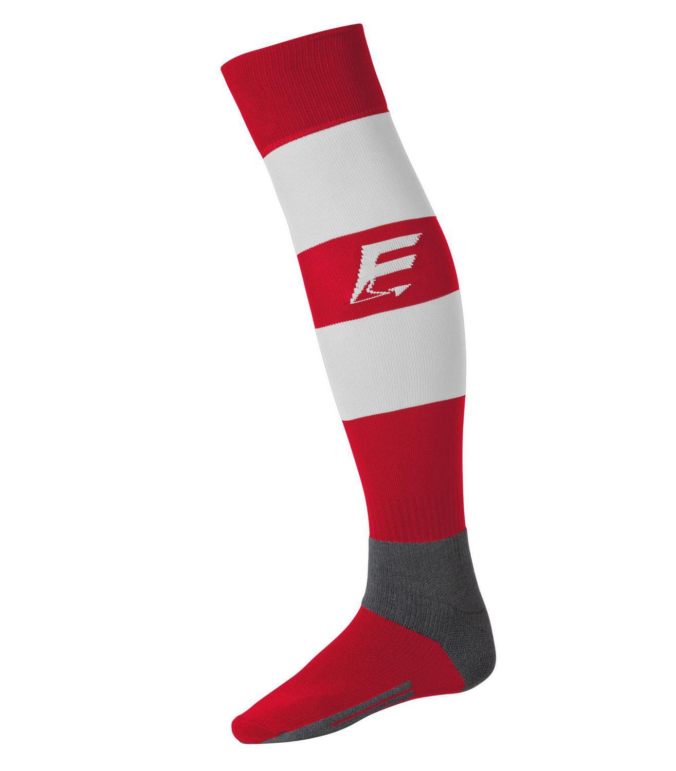 Chaussettes de rugby RAYEES rouge-blanc Force XV 1/7