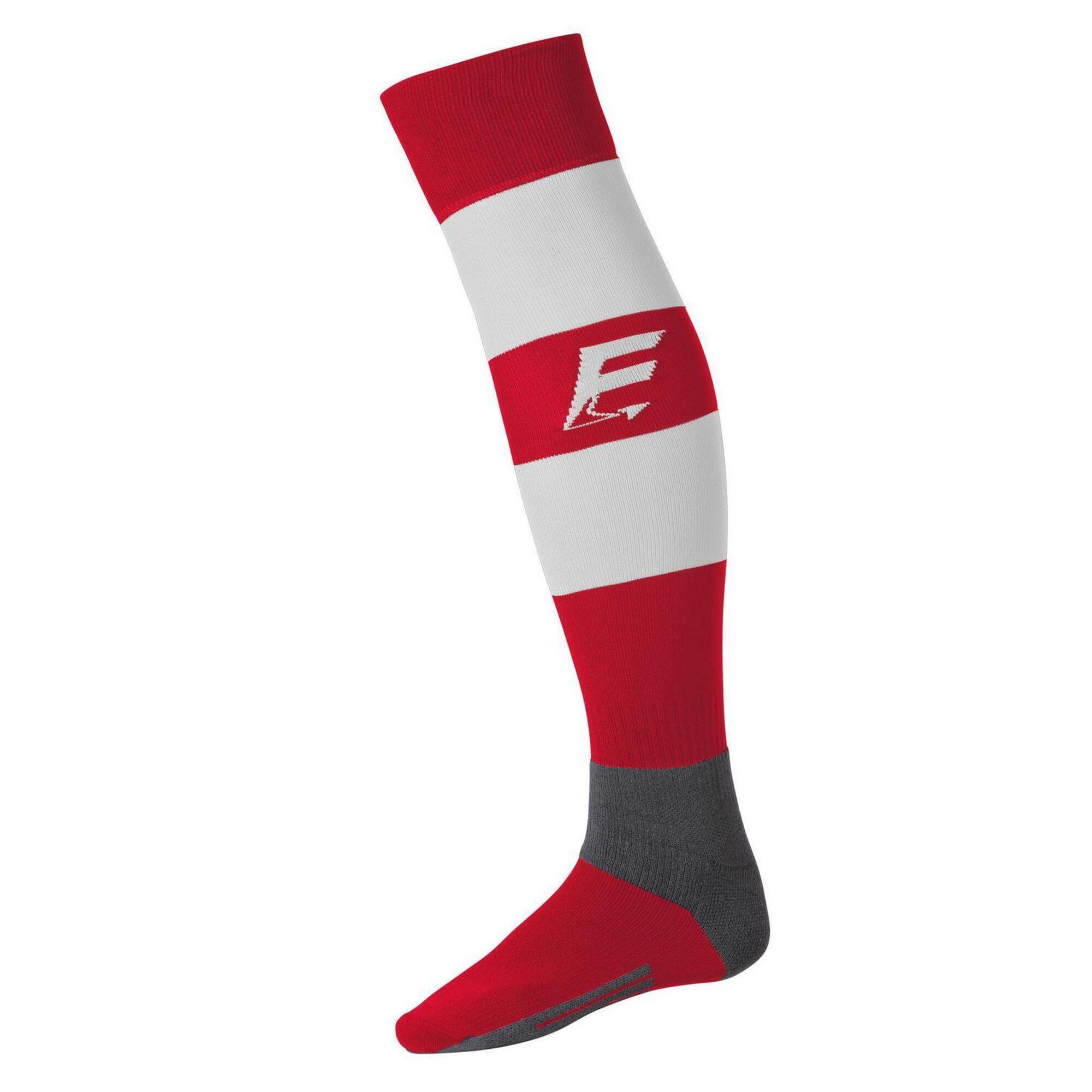 Force Xv - Chaussettes De Rugby Force Xv Rayees Rouge-blanc - Chaussettes - Blanc|rouge - 36/40 - Decathlon