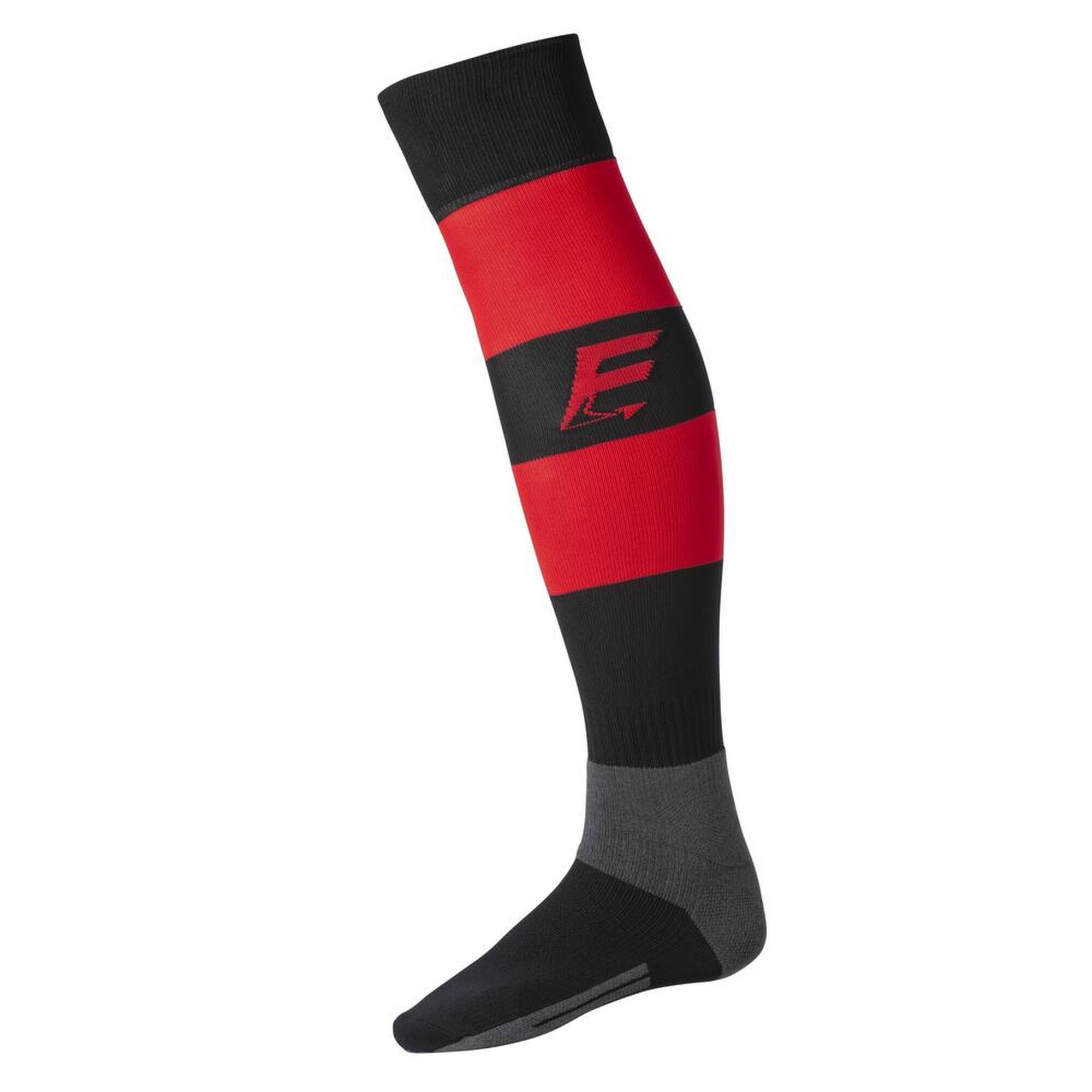 Chaussettes de rugby Force XV RAYEES noir-rouge