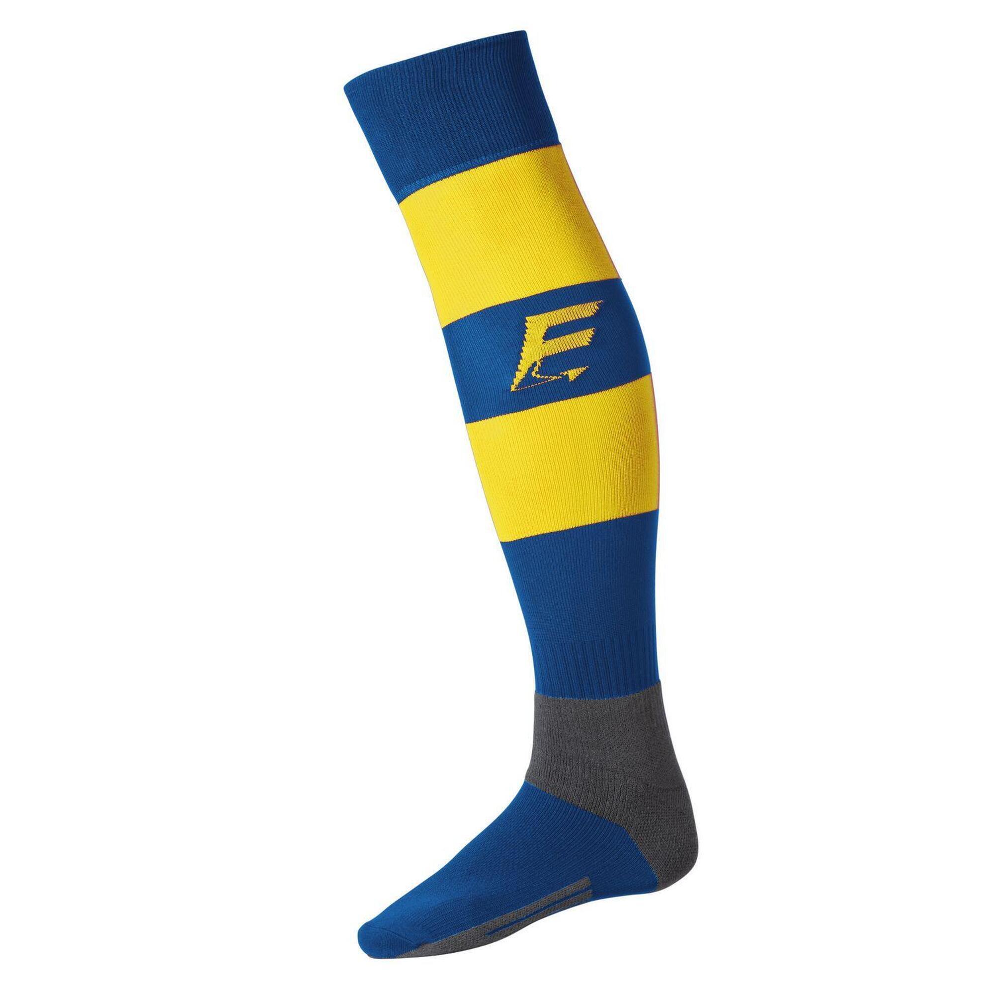 Force Xv - Chaussettes De Rugby Rayees Roy-jaune Force Xv - Chaussettes - Bleu - Decathlon