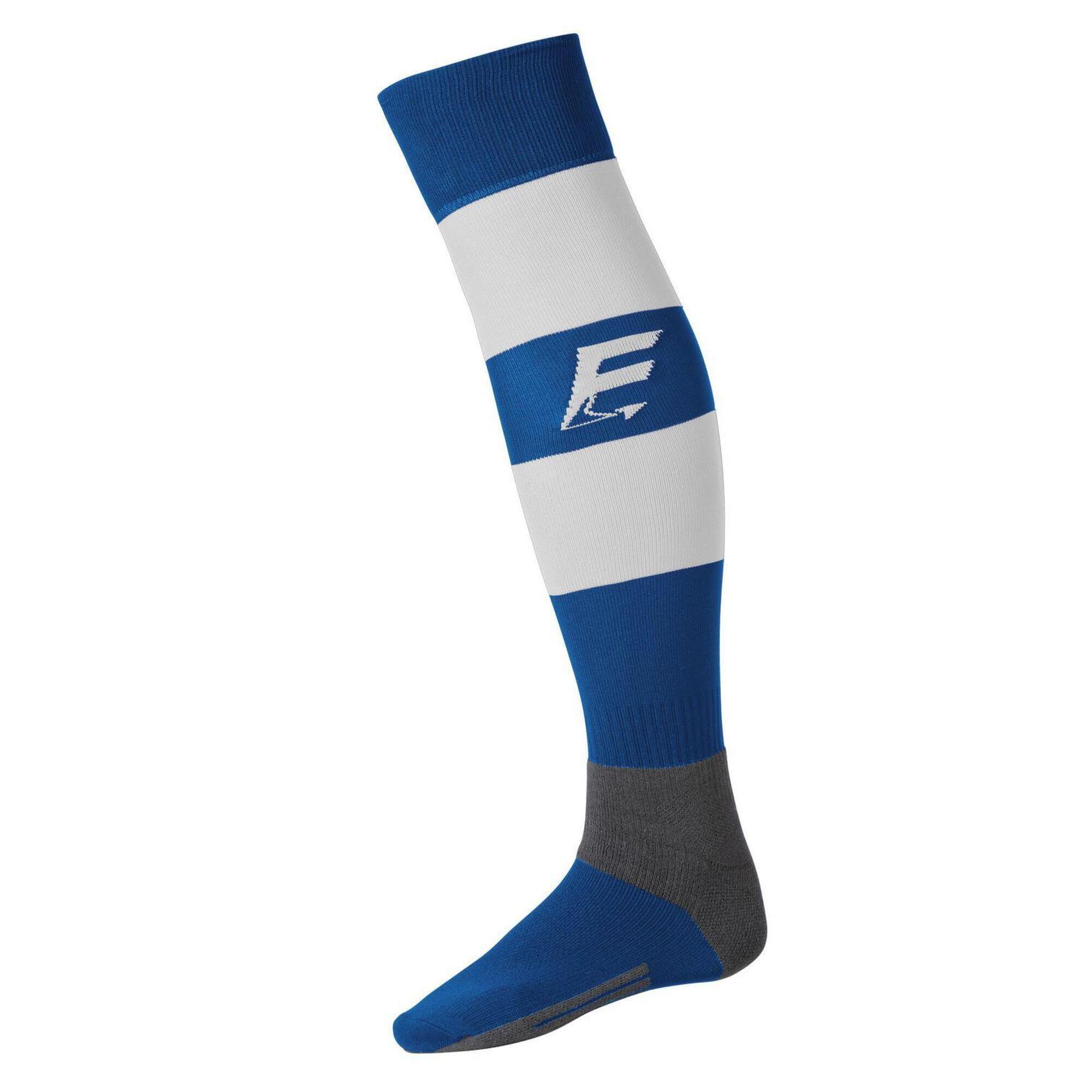 Force Xv - Chaussettes De Rugby Force Xv Rayees Roy-blanc - Chaussettes - Blanc|bleu - 31/35 - Decathlon