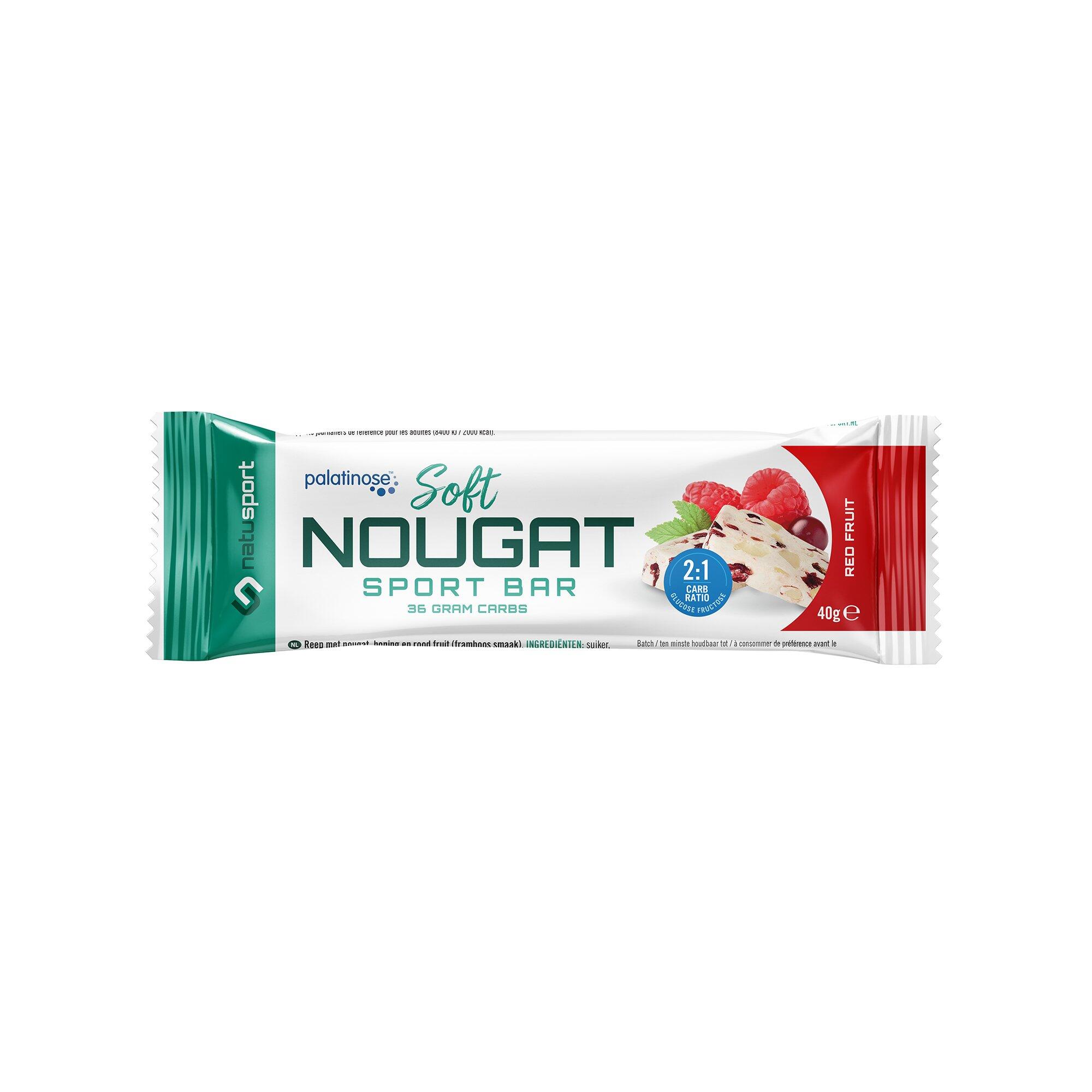 Natusport Soft Nougat Sport Bar Red Fruit 2/2