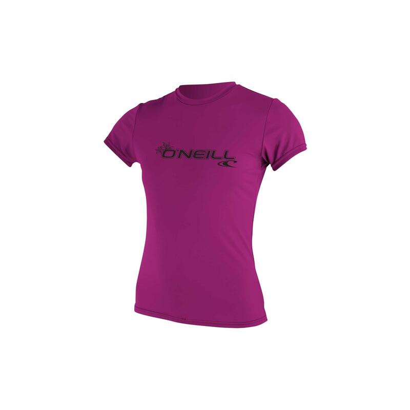 O'neill Básico De Mujer Skins Camiseta De Manga Corta - Rosa Zorro