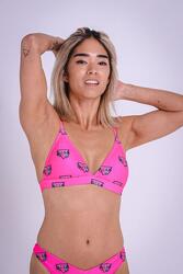 Haut de bikini Baewatch Boost 'Em Up rose, polyester recyclé, bretelles régl.
