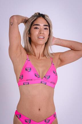 Haut de bikini Baewatch Boost 'Em Up rose polyester recyclé