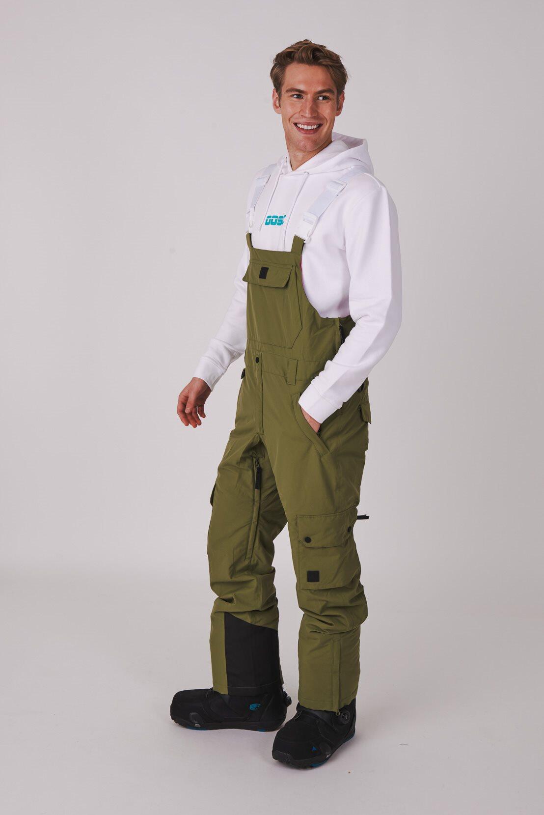 Pantalon à bretelles de ski et de snowboard Yeh Man - Kaki 3/5