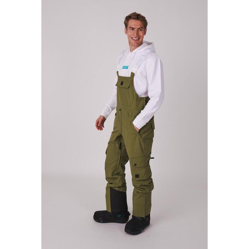 Yeh Man Ski- und Snowboard-Trägerhose – Khaki