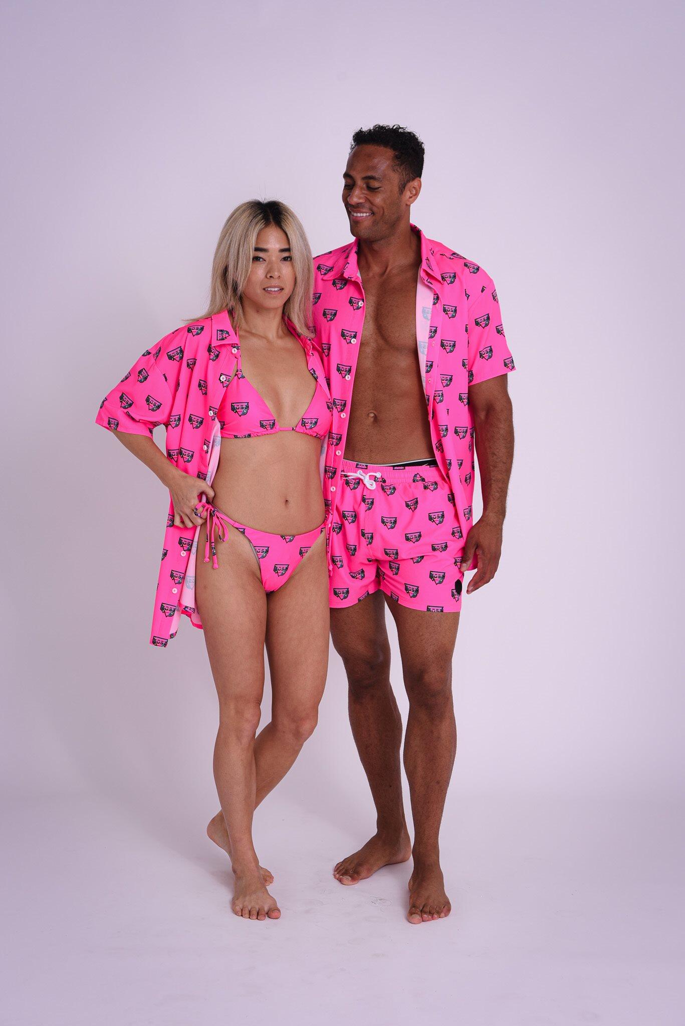 Baewatch Neon Pink Men's Swim Shorts 4/7