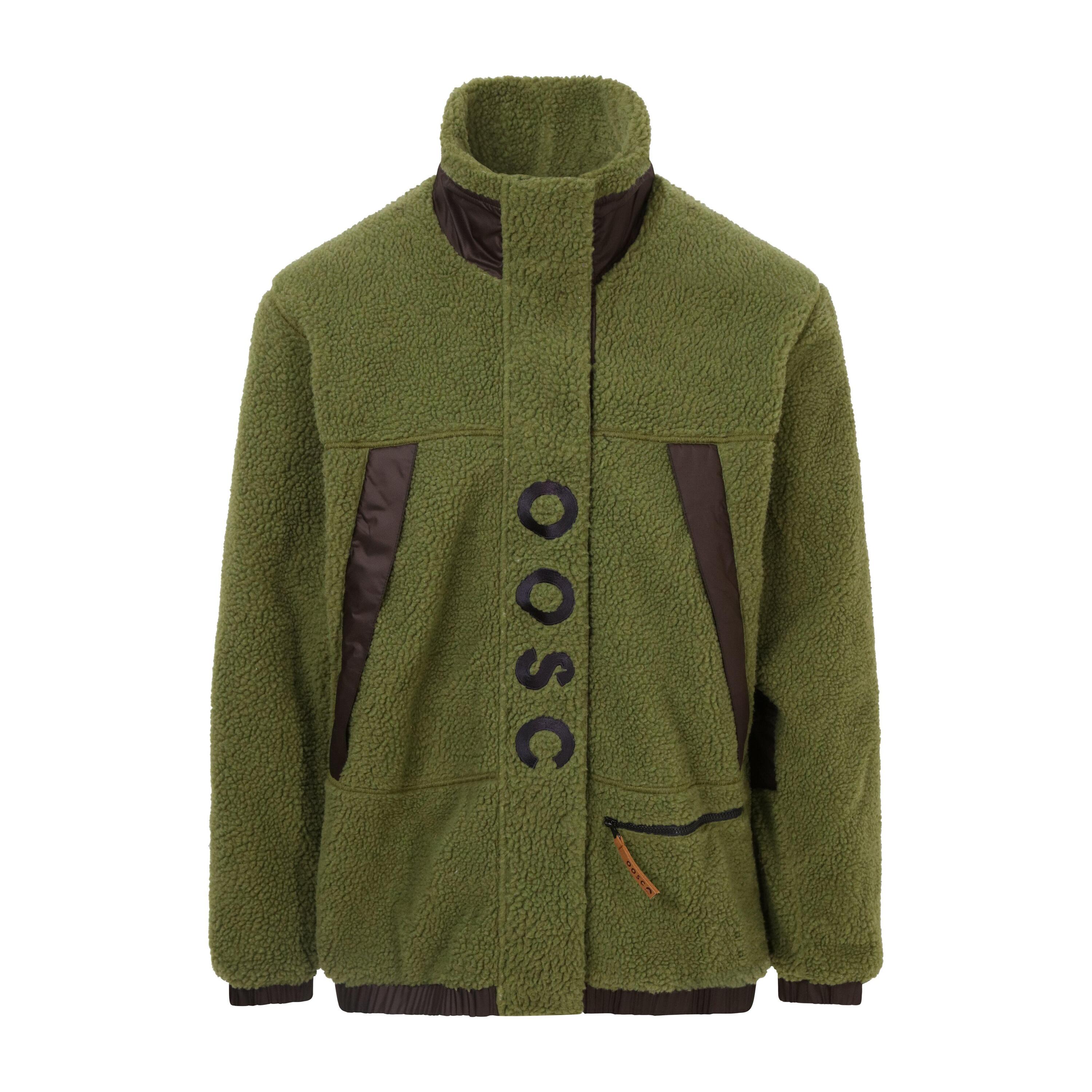 Sherpa fleecejack - kaki / zwart 3/5
