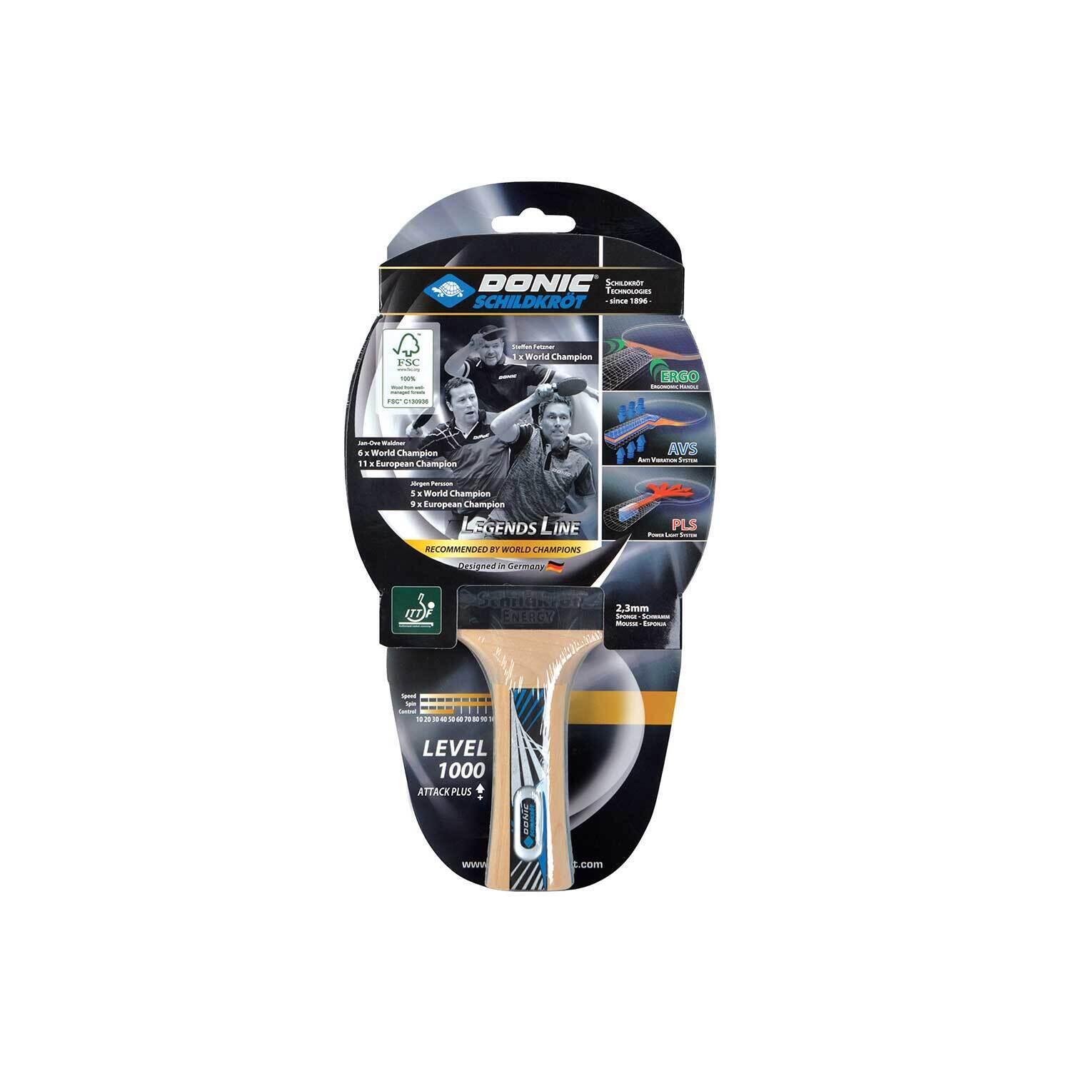 Legends 1000 Table Tennis Bat (Black/Beige) 3/3