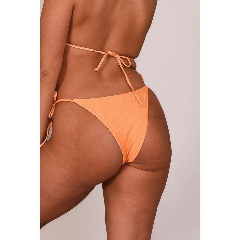 Tangerine Squeeze Bikinihose mit seitlicher Schnürung