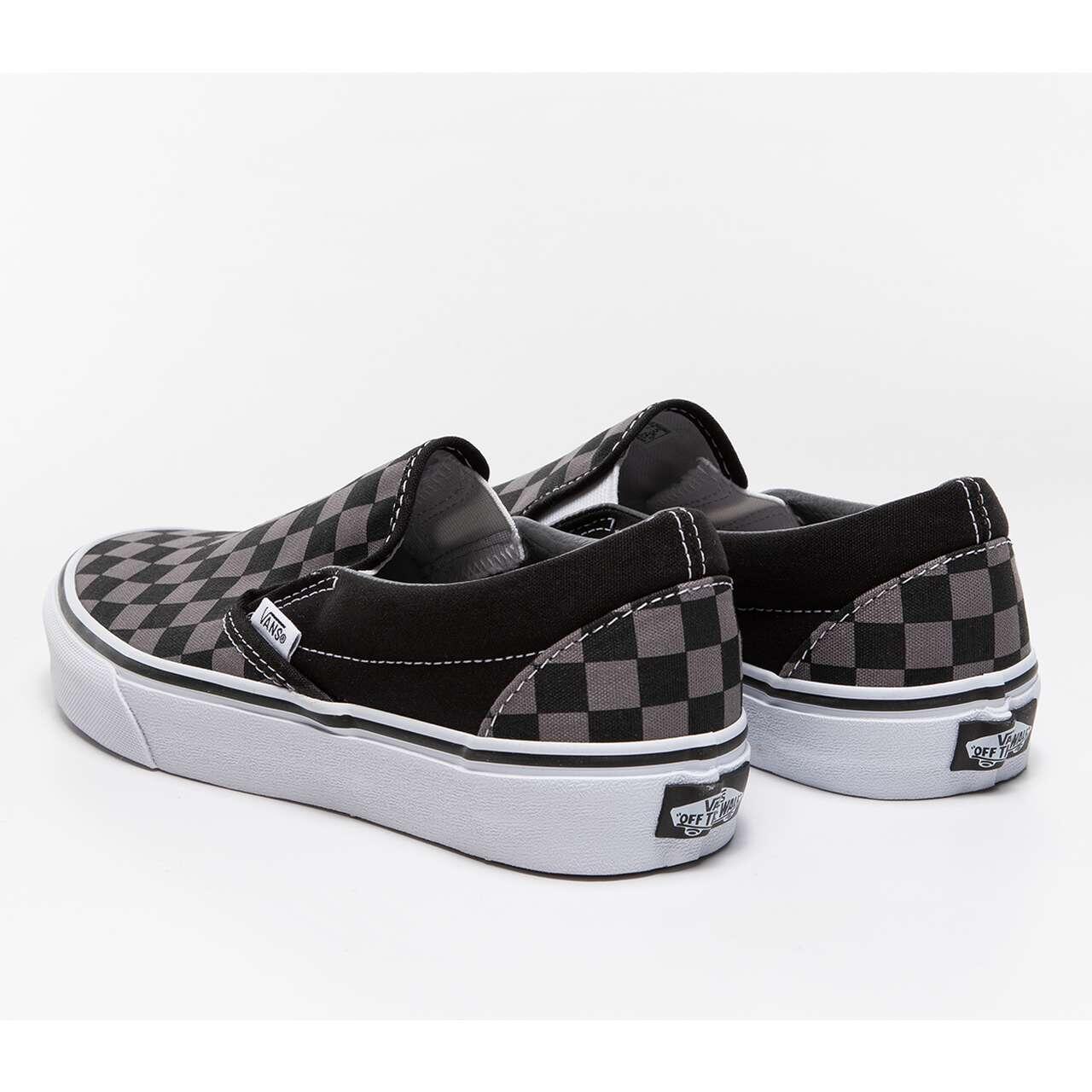 Giày Vans Checkerboard Vans Slip Branco Tênis Vans Slip-on
