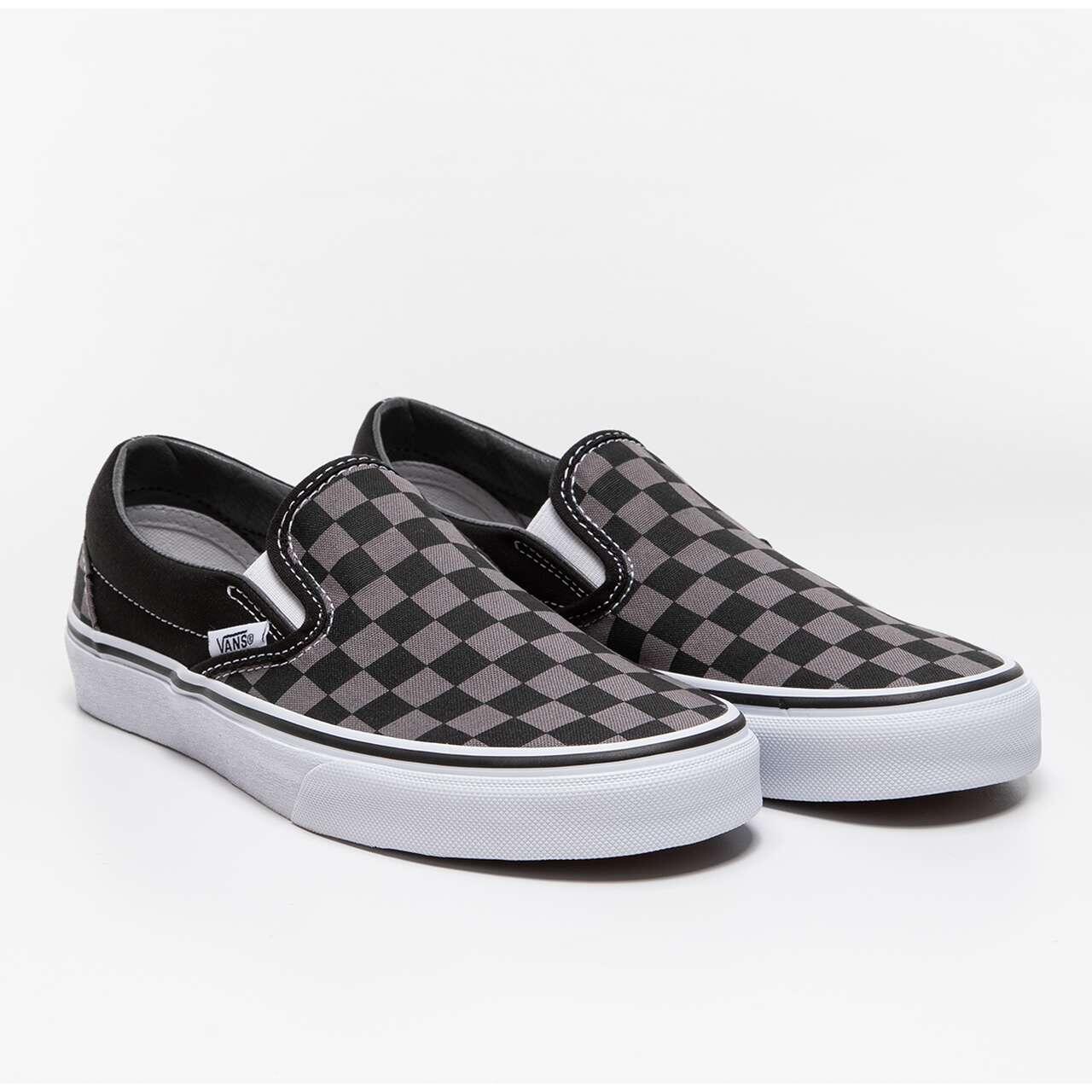 Vans Classic Slip-On (Checkerboard) schwarz/pewter Turnschuhe 2/7