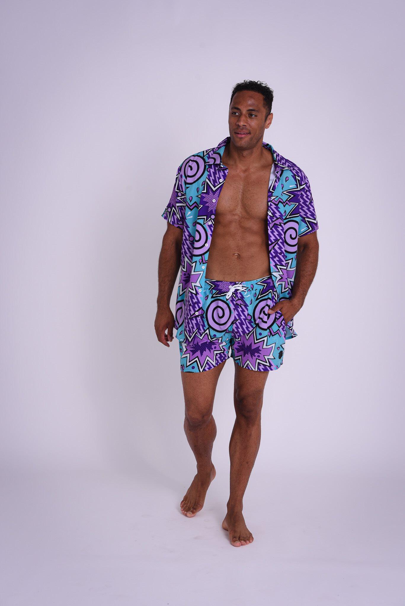 Herren Strand Kurzarmhemd Fresh Prince 2/7