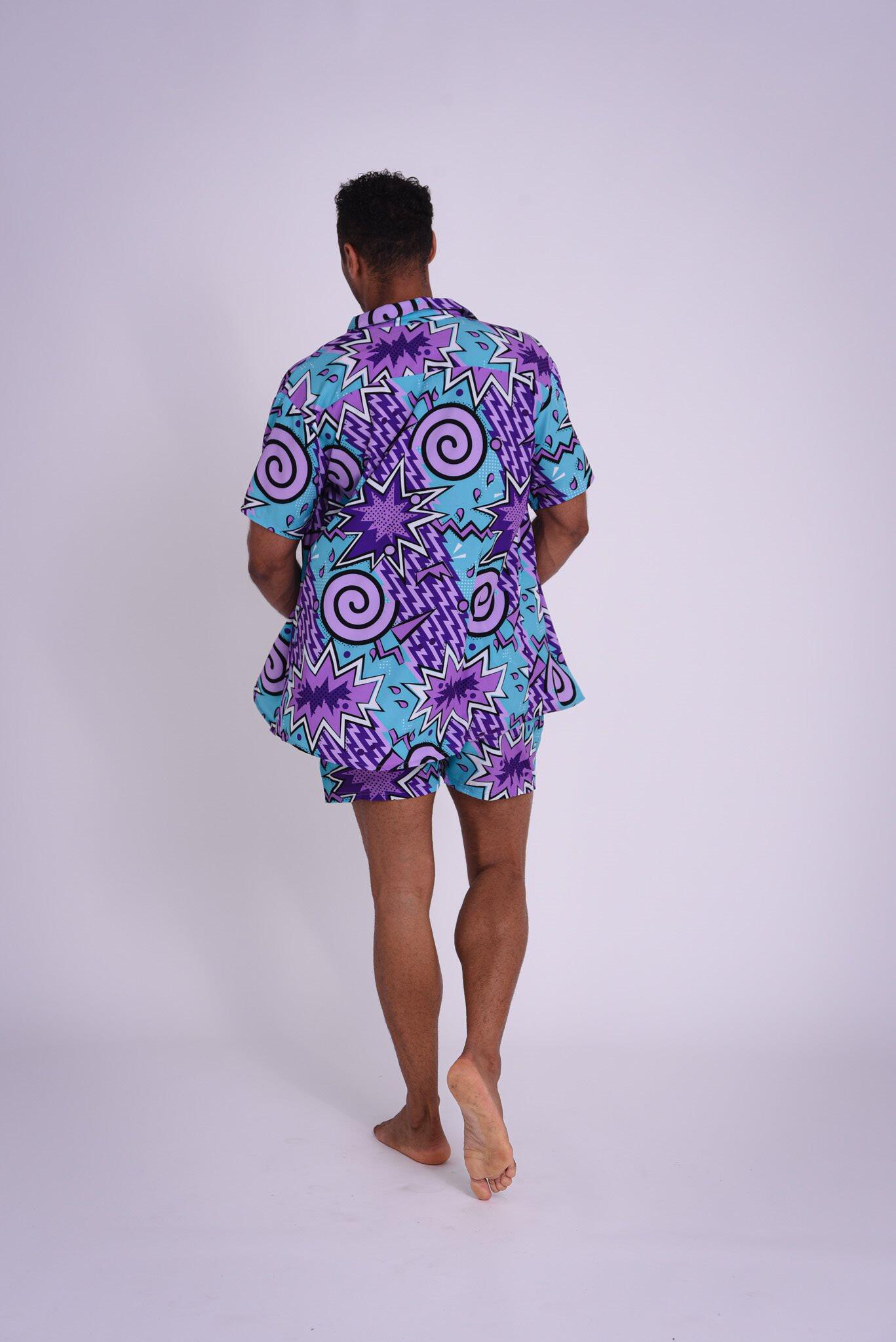 Herren Strand Kurzarmhemd Fresh Prince 3/7