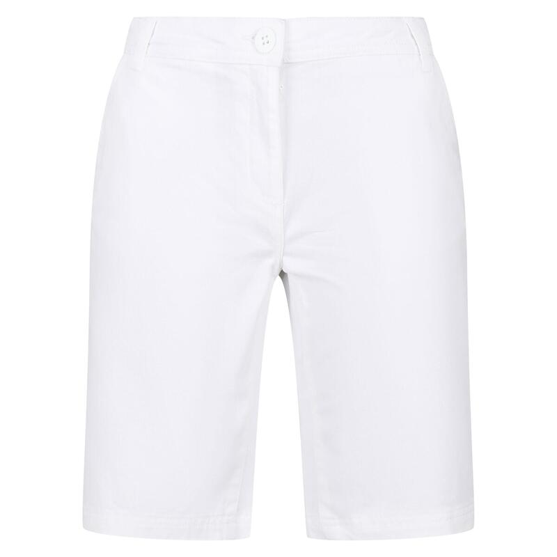 Pantalones Cortos Casuales Bayla para Mujer Blanco