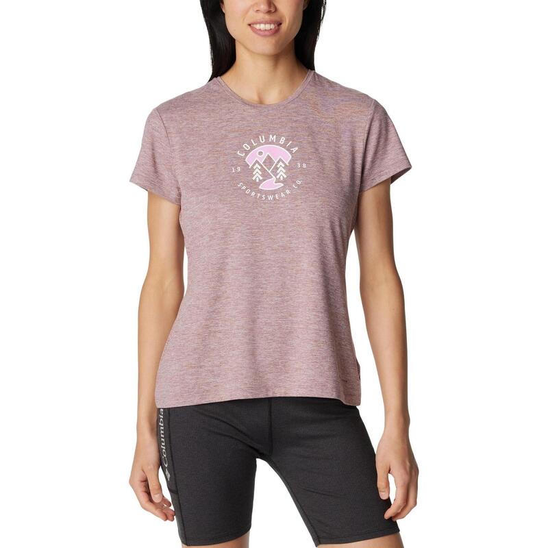 Koszulka damska z krótkim rękawem Sloan Ridge Graphic Short Sleeve Tee - czerwon