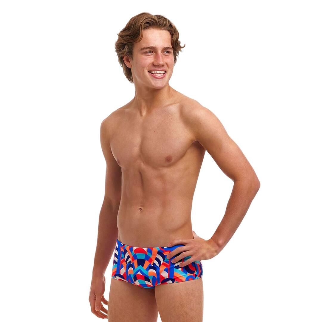 Kąpielówki chłopięce spodenki bokserki szybkoschnące na basen Funky Trunks 1/4