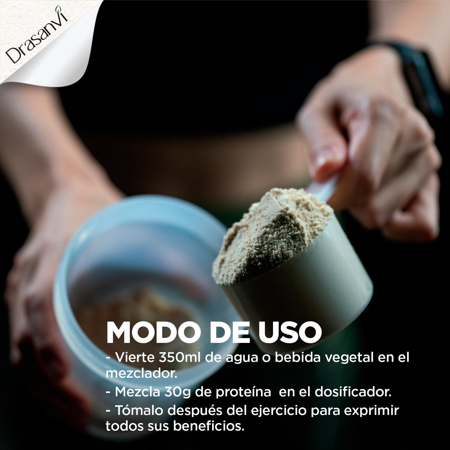 Proteína Vegana Sport Live - 72% Proteína - Sabor Brownie - 600g - DRASANVI 7/7
