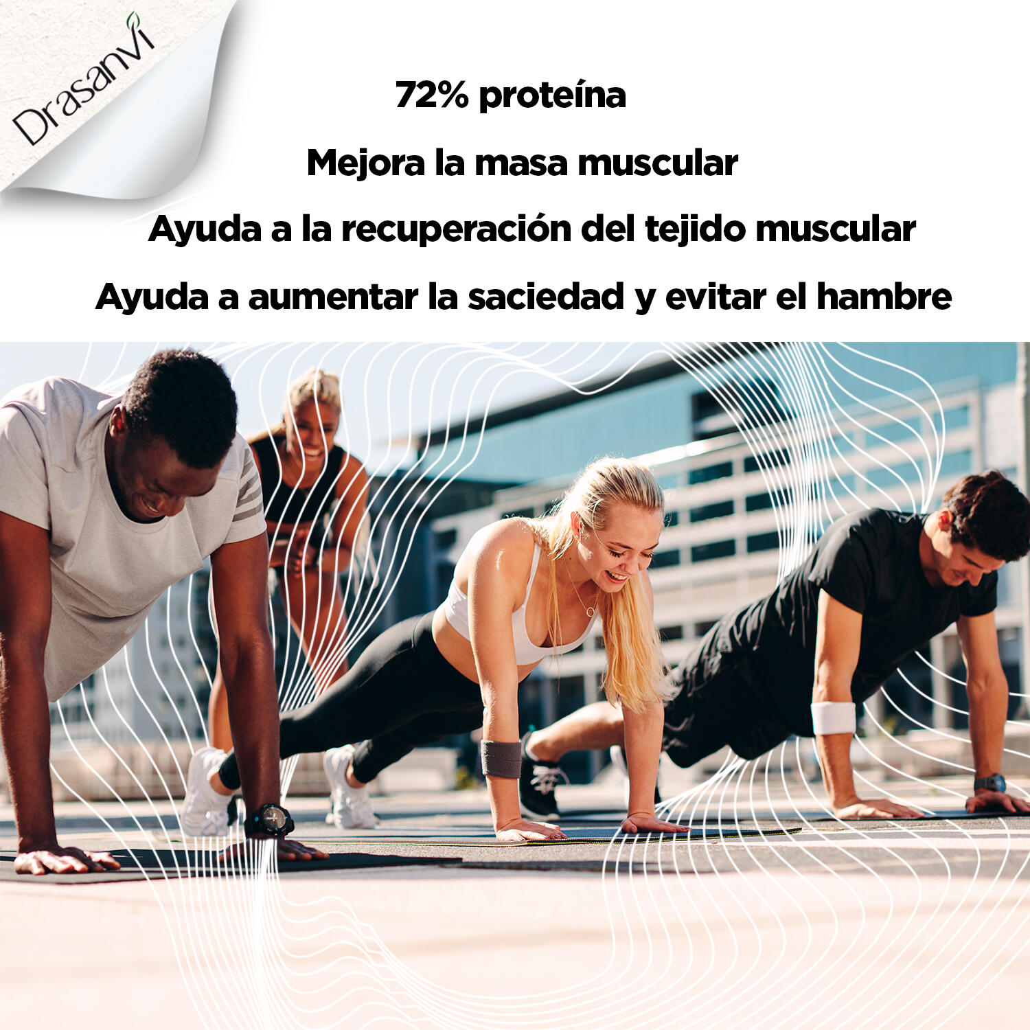 Proteína Vegana Sport Live - 72% Proteína - Sabor Frambuesa - 600gr - DRASANVI 6/7