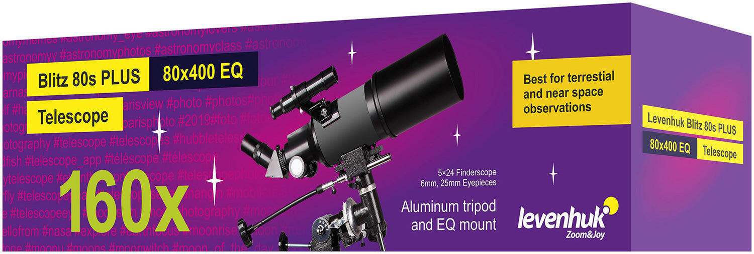 Blitz 80s PLUS telescopio Levenhuk 2/7
