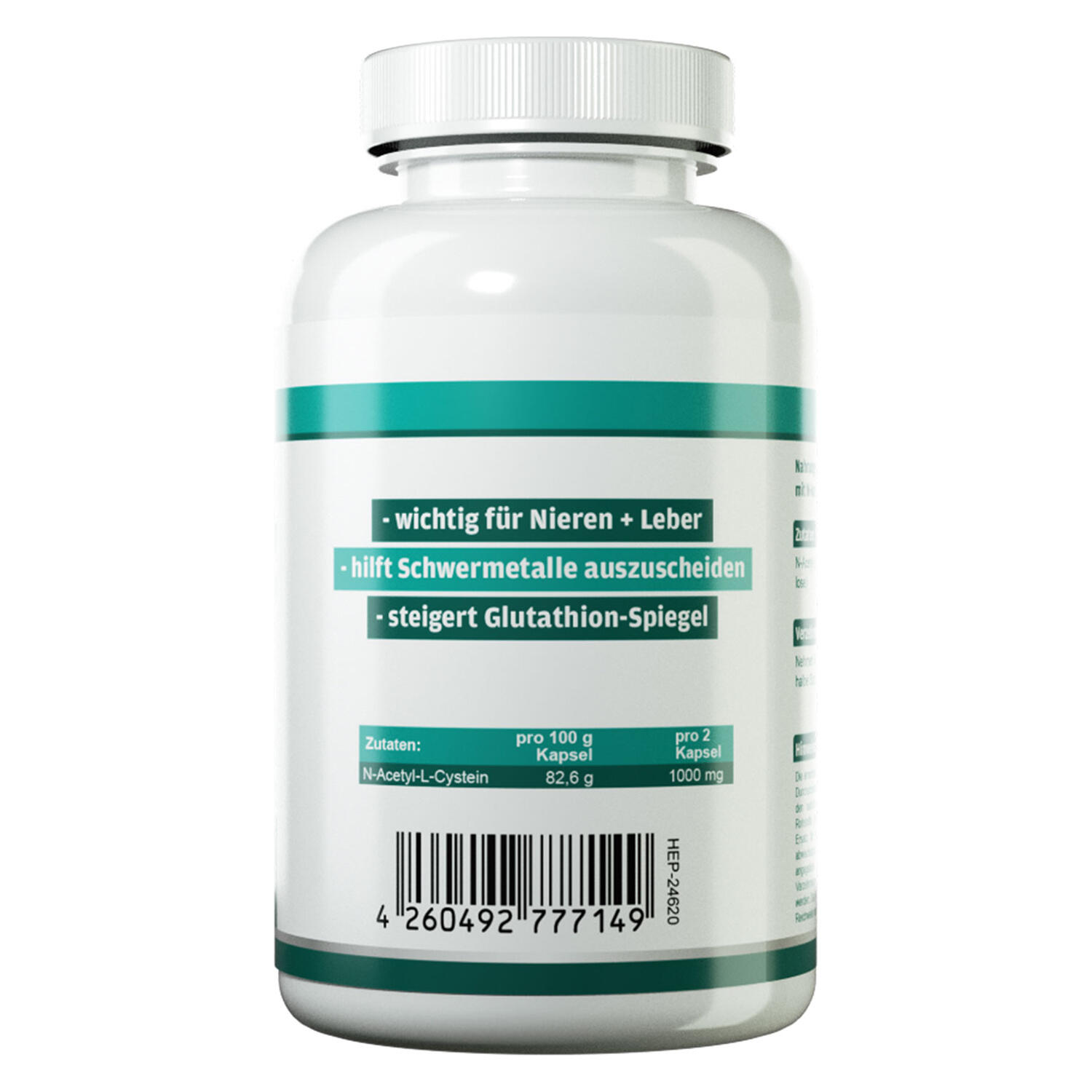 HEALTH+ N-Acetyl L-Cystein, 120 Kapseln 2/3