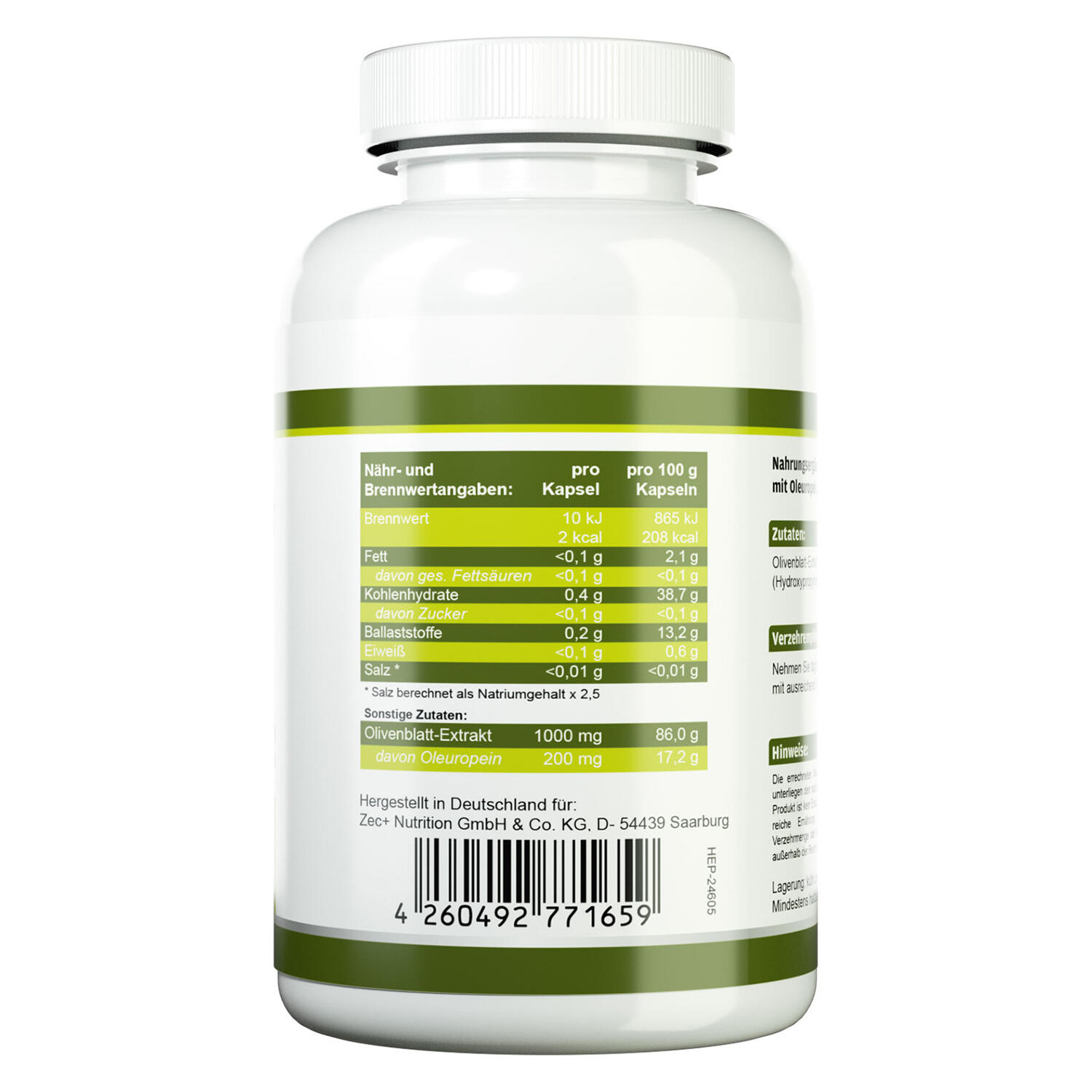 HEALTH+ Olivenblattextrakt, 120 Kapseln 2/3