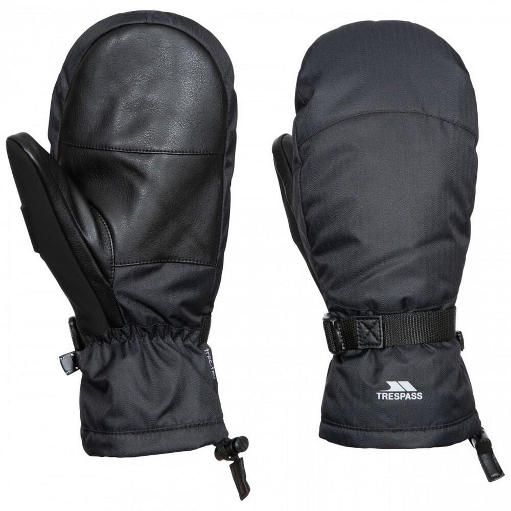 TRESPASS Unisex Volwassenen Adarek Lederen Skihandschoen (Zwart)