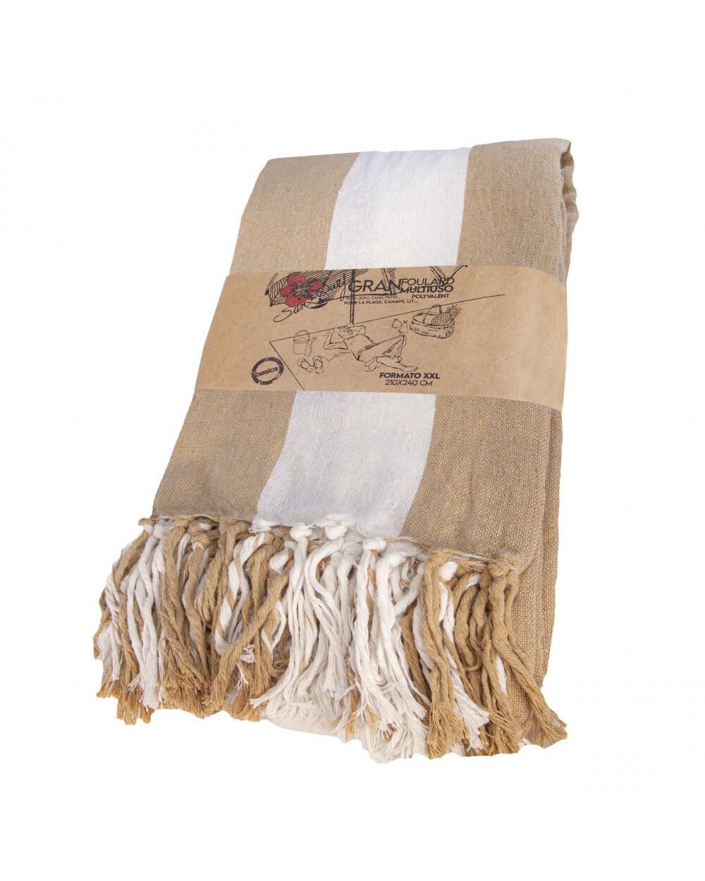 GRANDE FOULARD DE PLAGE XXL MODÈLE C 4/5