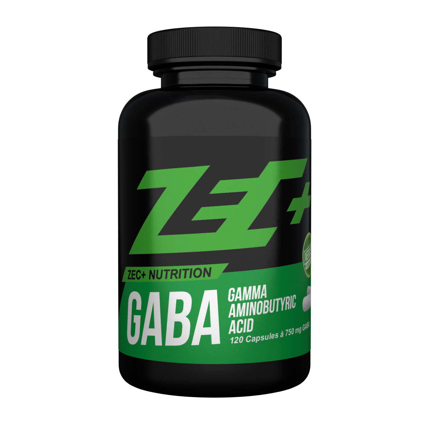 ZEC+ NUTRITION Zec+ Gaba (120 Caps) Unflavored - Intra- & Post-Workout - voor na de training