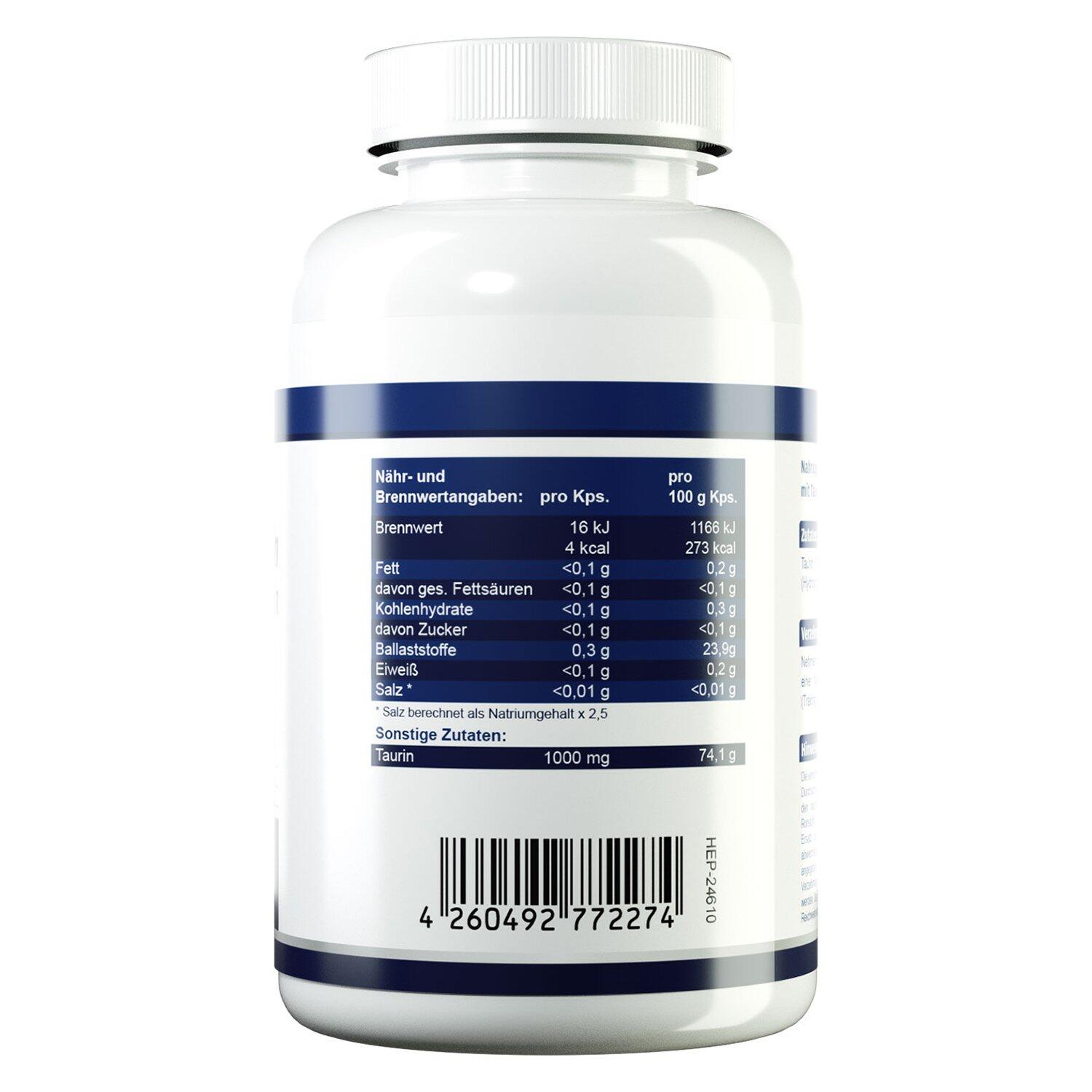 Zec+ Health+ Taurin (60) Unflavoured - Vitamines, minéraux et santé - Taurine 2/3