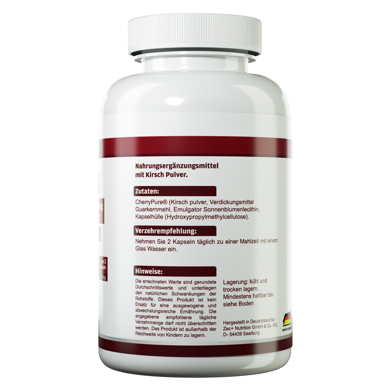 Zec+ Health+ Cherry Power (90 Caps) Unflavored - Vitamines, minéraux et santé 3/3