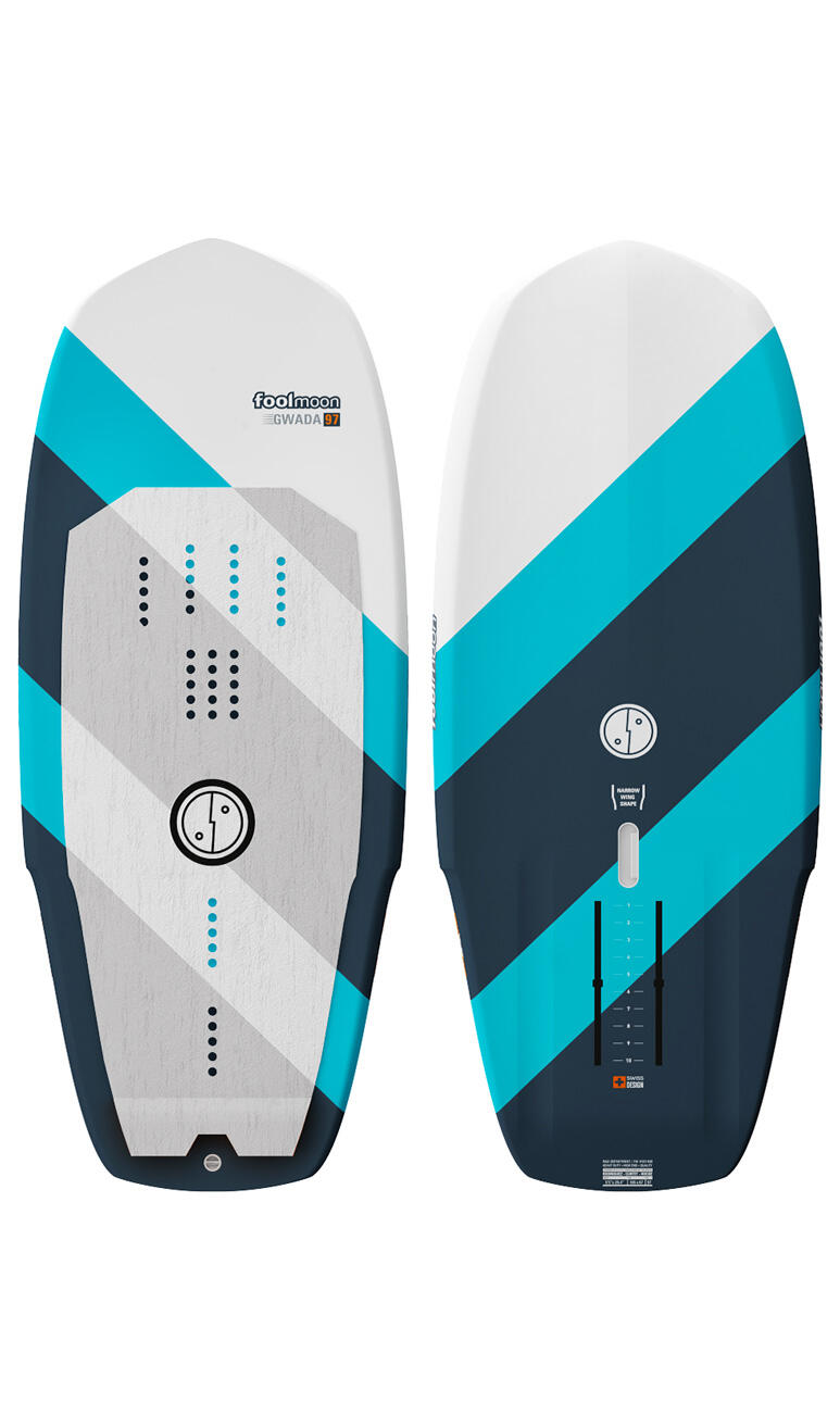 FOOLMOON Wing Board - Gwada 97 L - white/turquoise/gray