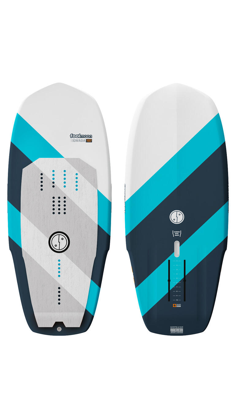 FOOLMOON Wing Board - Gwada 107 L - white/turquoise/gray