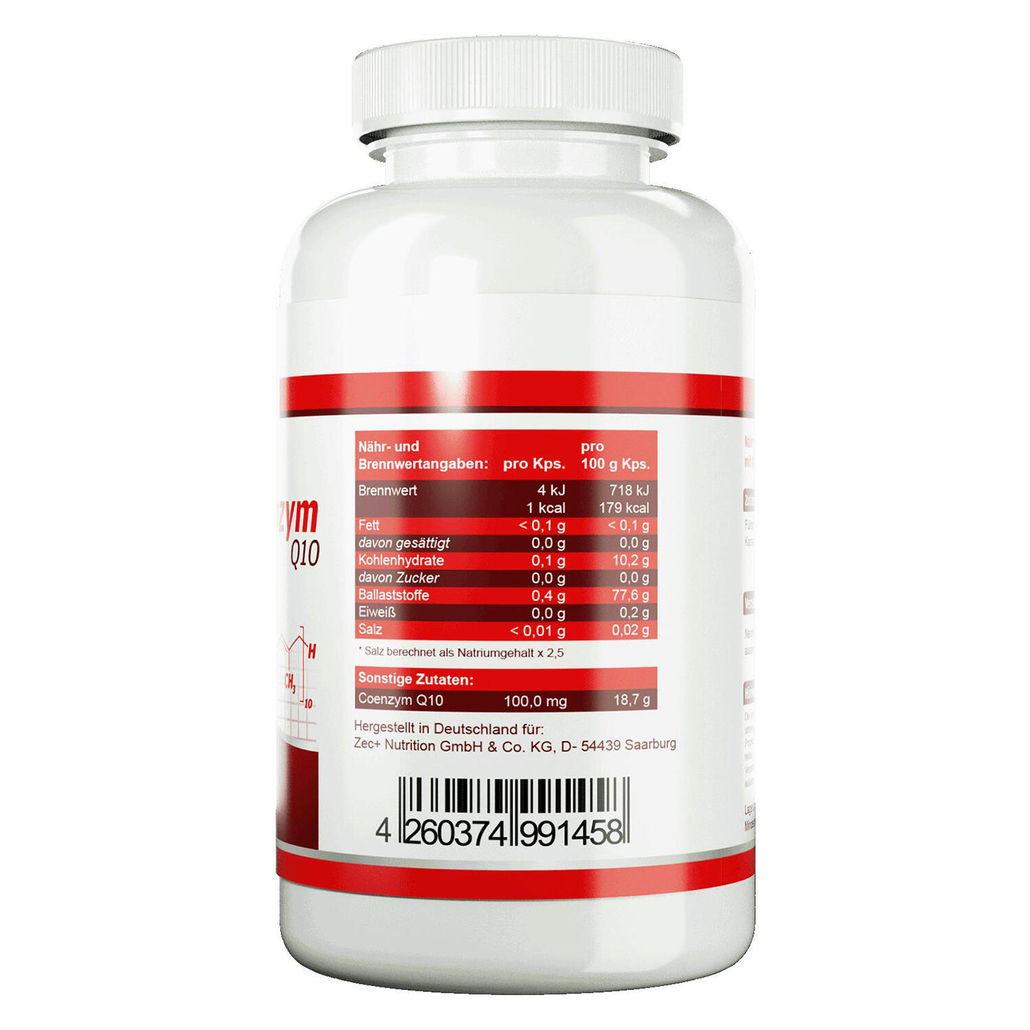 Zec+ Health+ Coenzym Q10 (90 Caps) Unflavored - Vitamines, minéraux et santé 2/3
