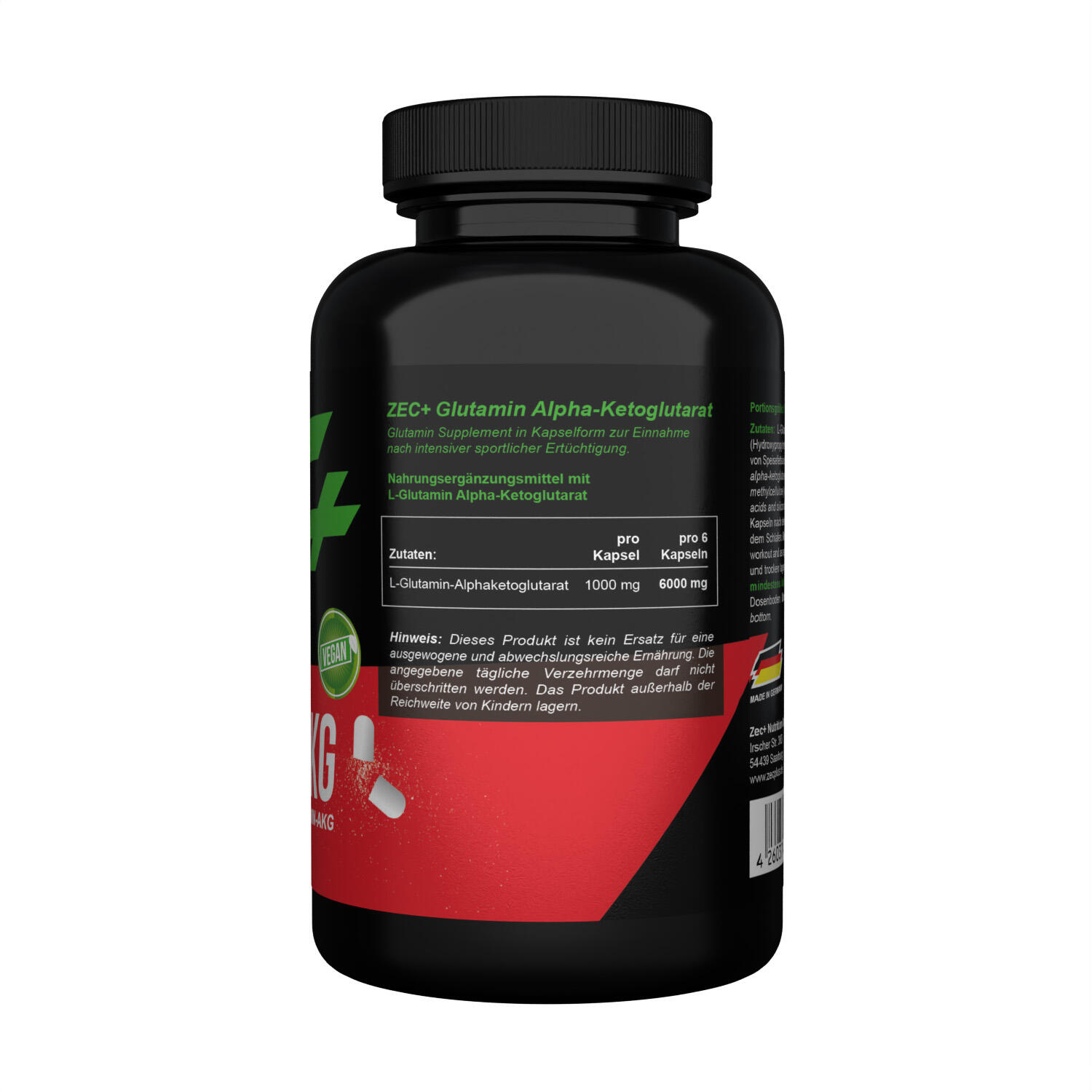 Zec+ Glutamin AKG, 180 Kapseln 2/3