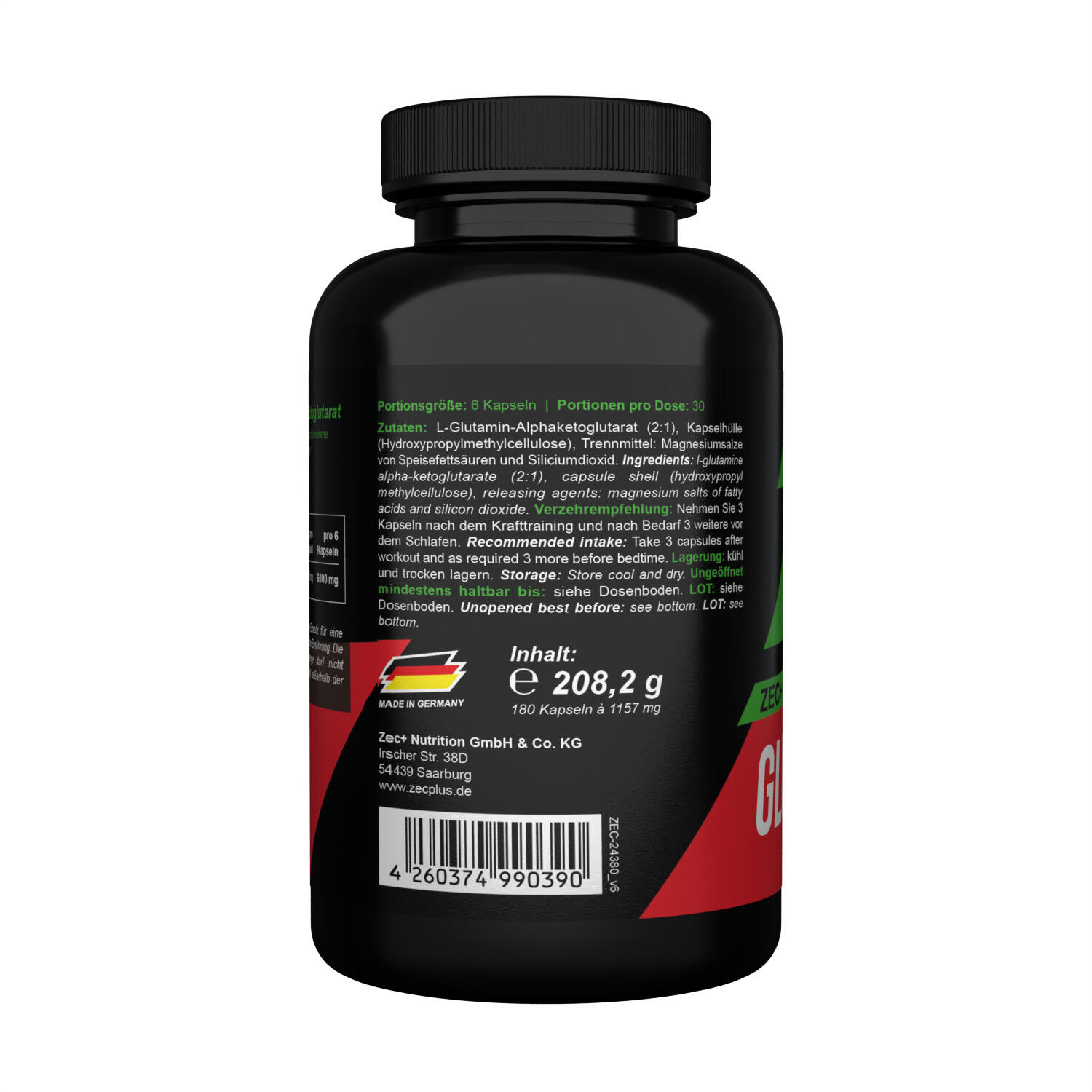 Zec+ Glutamin AKG, 180 Kapseln 3/3